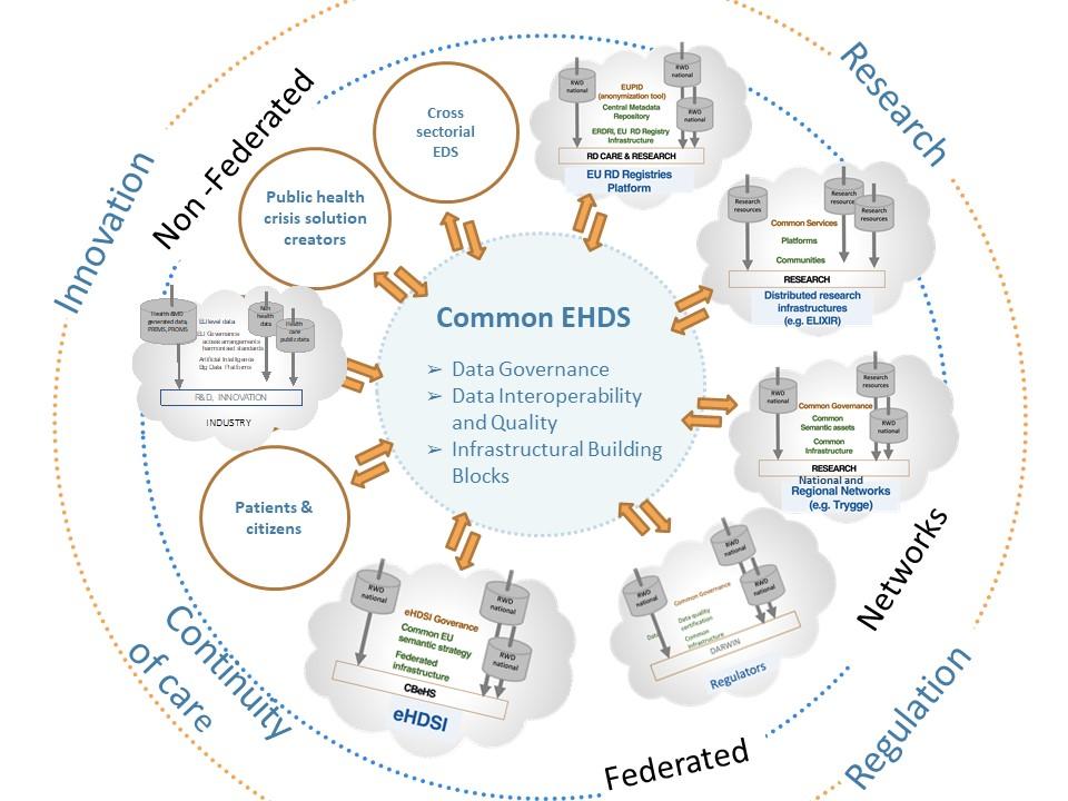 esquema de ERRIN sobre el European Health Data Space